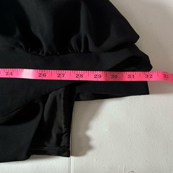 FRENCH CONNECTION women’s black whisper puff sleeve body con dress - Picture 6 of 6